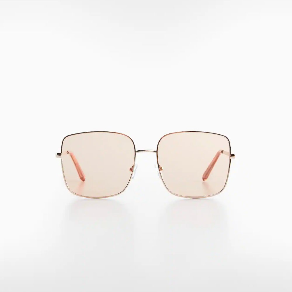 Square metallic frame sunglasses